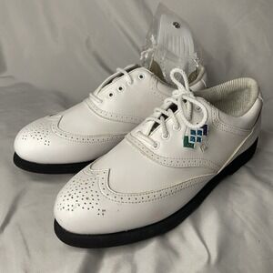 FootJoy GreenJoys Shoes Women's Sz 9M Soft Spike Golf Tan White